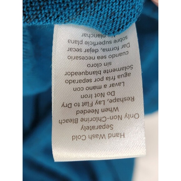 ALK Women's Medium‎ Venus Faux Leather T-Strap V-Neck Sweater Blouse Shirt NWOT - Picture 8 of 9